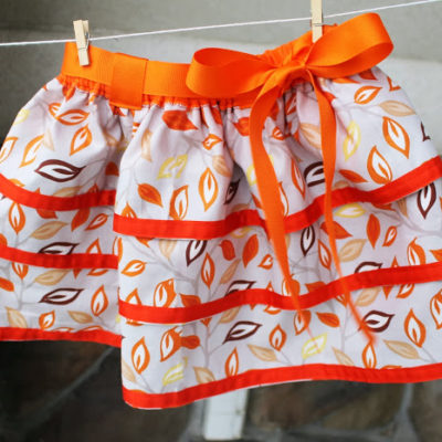 Ribbons and Layers Fall Toddler Skirt