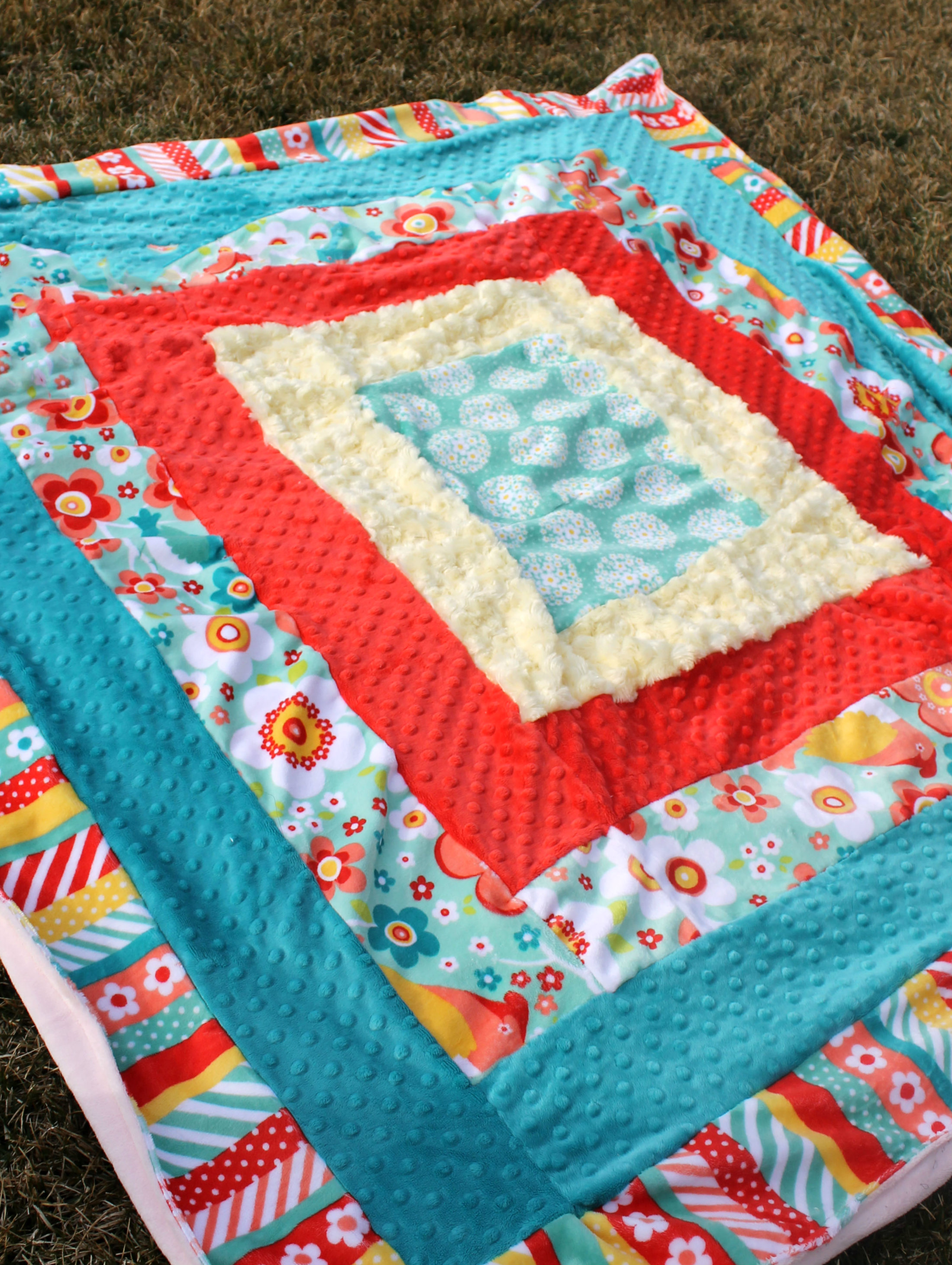 Cuddle Squares Baby Blanket With Free Pattern The Stitching Scientist