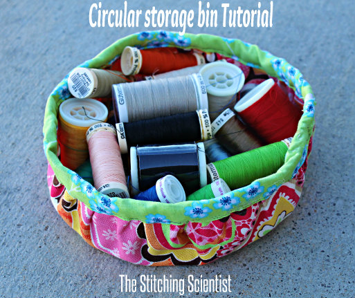 How to sew a circular storage bin