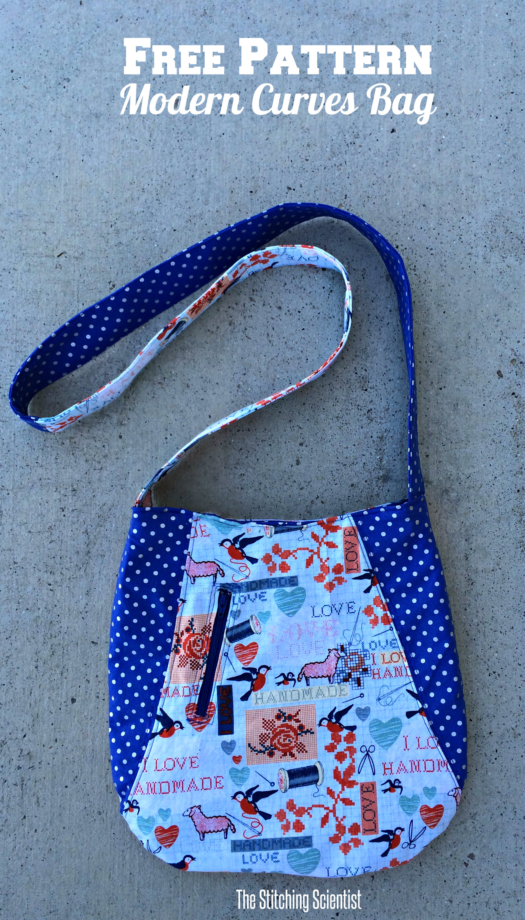 Modern Curves Tote Bag with Free Pattern | The Stitching Scientist