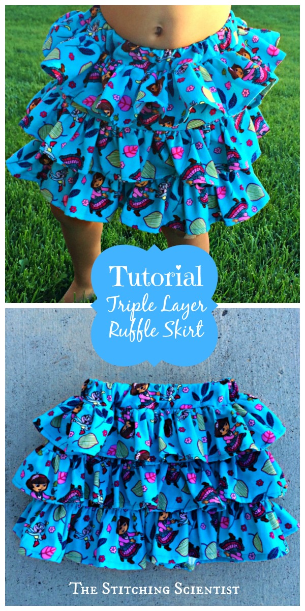 Triple Layer Ruffle Skirt