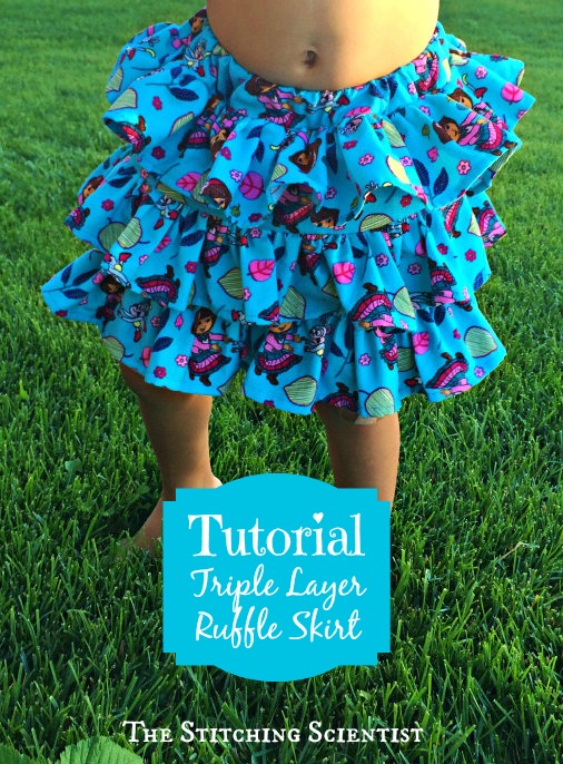 Ruffle skirt 2024 cutting and stitching