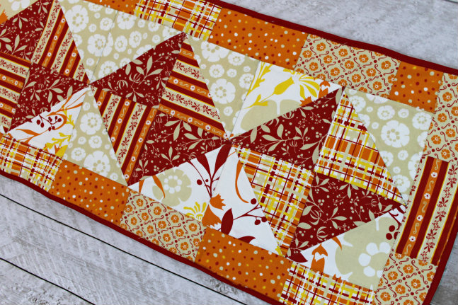 Easy Fall Table Runner featuring Oliso Smart Iron