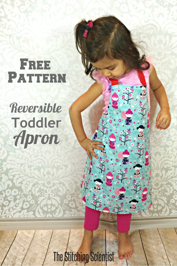 Sewing For Kids Reversible Toddler Apron The Stitching Scientist