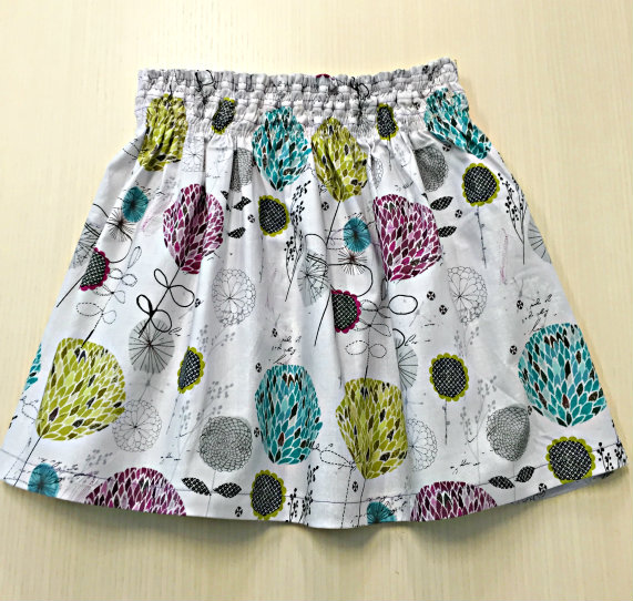 Shirred Waistband Skirt without Elastic Thread