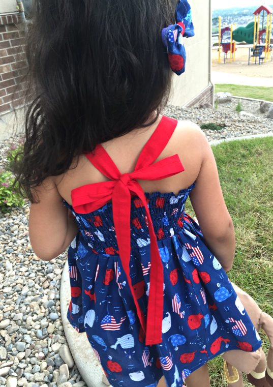 July 4th La Jolla Bow Dress