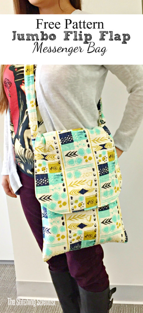 Jumbo Flip Flap Messenger Bag | The Stitching Scientist