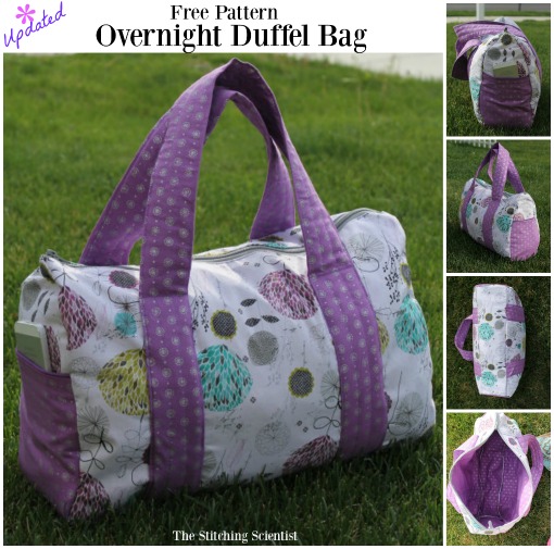 20 Free Weekender Bag patterns, tutorials, and diy sewing projects. Sew a  large overnight travel bag th…