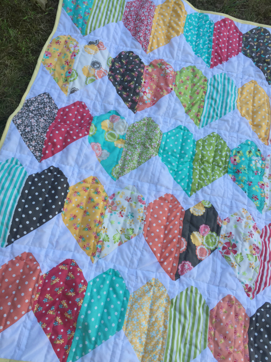 Jolly Bar Paper Hearts Quilt