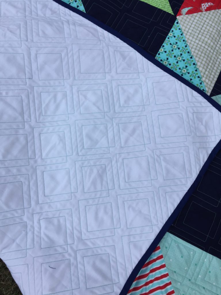 Square Wheel Quilt backing