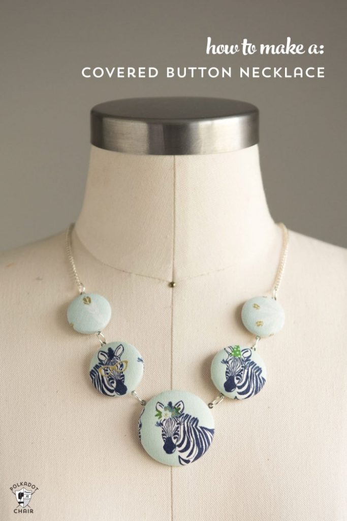 Covered Button Necklace