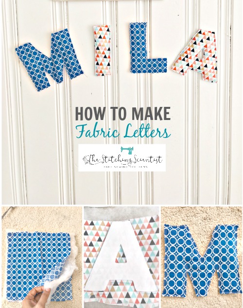 DIY 10 Minute Fabric Letters Name Decor