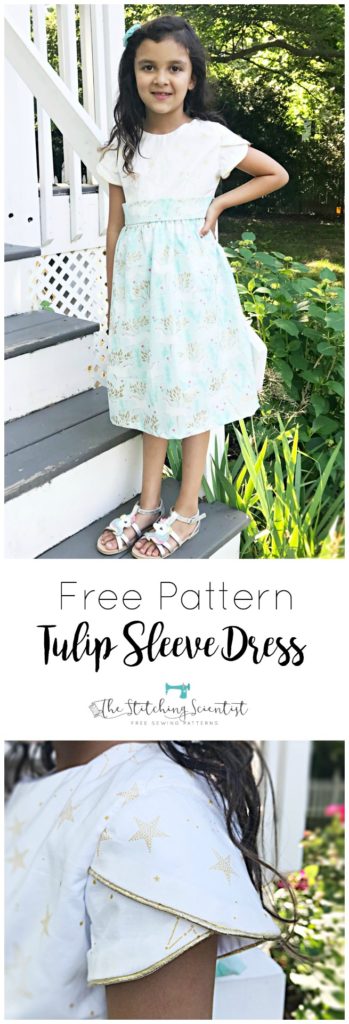 Girl's Tulip Sleeve Dress with Free Pattern